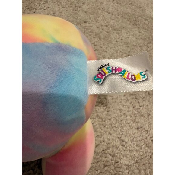 Squishmallows 8”  Zaylee Big Foot Rainbow‎ Tie Dye Plush - Picture 4 of 5